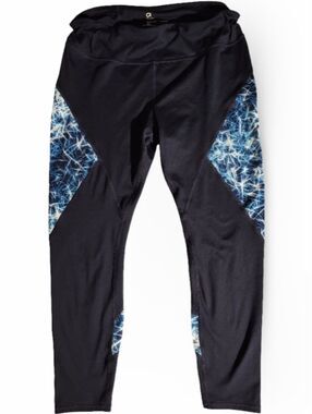 GapFit Blackout Technology Navy Blue Workout Leggings Women's XL